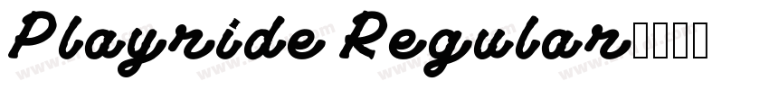Playride Regular字体转换